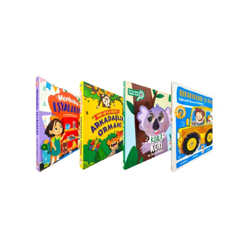 Merhaba Eşyalarım - Arkadaşlık Ormanı - Koala Kori - Eğlenceli Taşıyıcı Araçlarım - 4 Kitap Set Okul Öncesi Eğitici & Öğretici Kitaplar Fiyatı