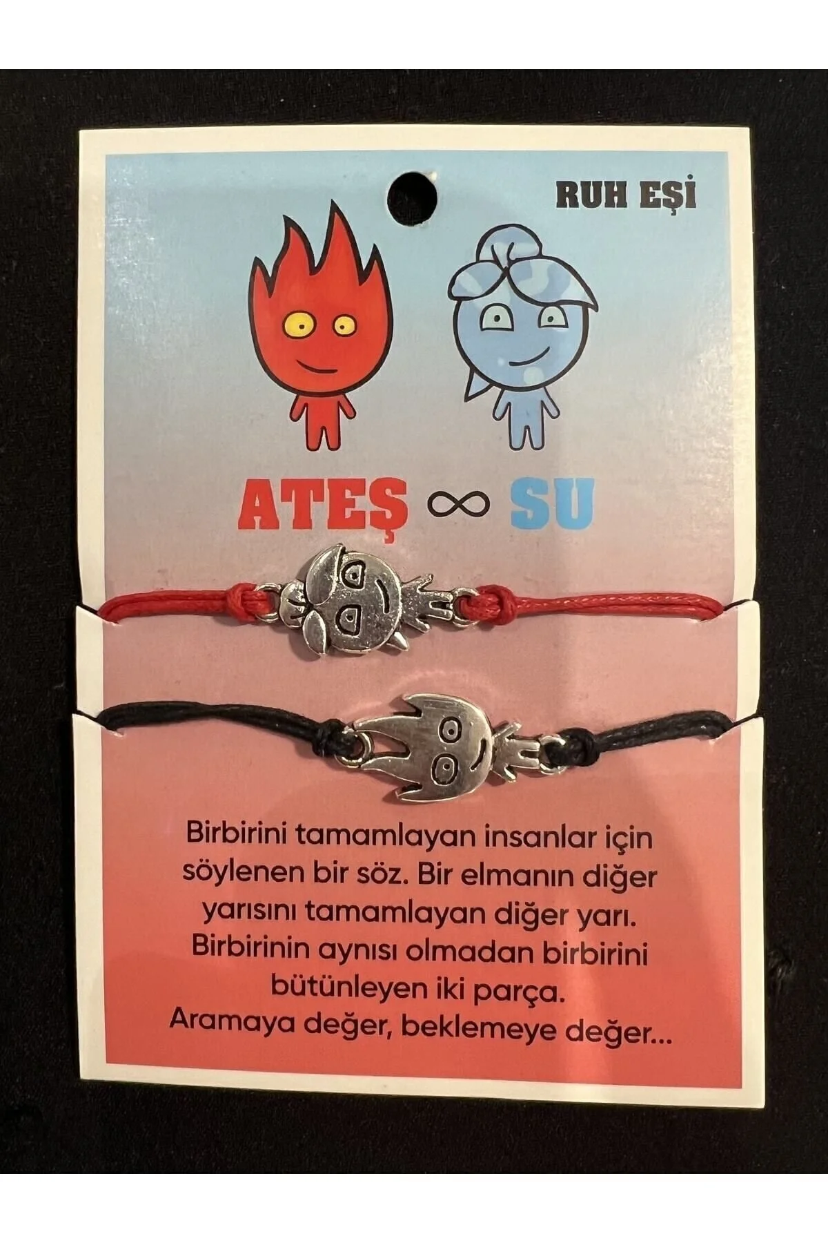 Meri Art Store Ateş Ve Su Bileklik Sevgili Bilekliği Çift Arkadaş" Bijuteri Bilezik Fiyatı