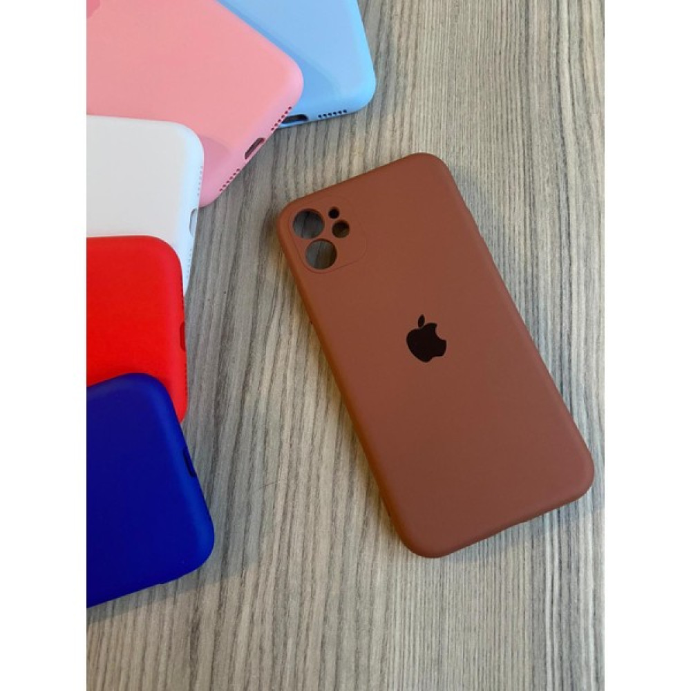Meri Case Apple iPhone 11 Uyumlu Kamera Korumalı Logolu Içi Kadife Lansman Kılıf Arka Kapak - Kahve Cep Telefonu Kılıfı Fiyatı