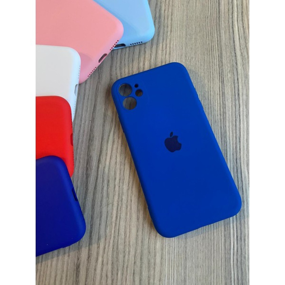 Meri Case Apple iPhone 11 Uyumlu Kamera Korumalı Logolu Içi Kadife Lansman Kılıf Arka Kapak - Saks Mavi Cep Telefonu Kılıfı Fiyatı