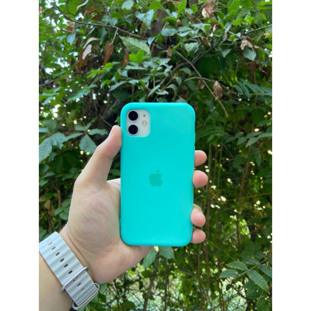 Meri Case Apple iPhone 11 Uyumlu Logolu Içi Kadife Lansman Kılıf Arka Kapak - Su Yeşili Cep Telefonu Kılıfı Fiyatı