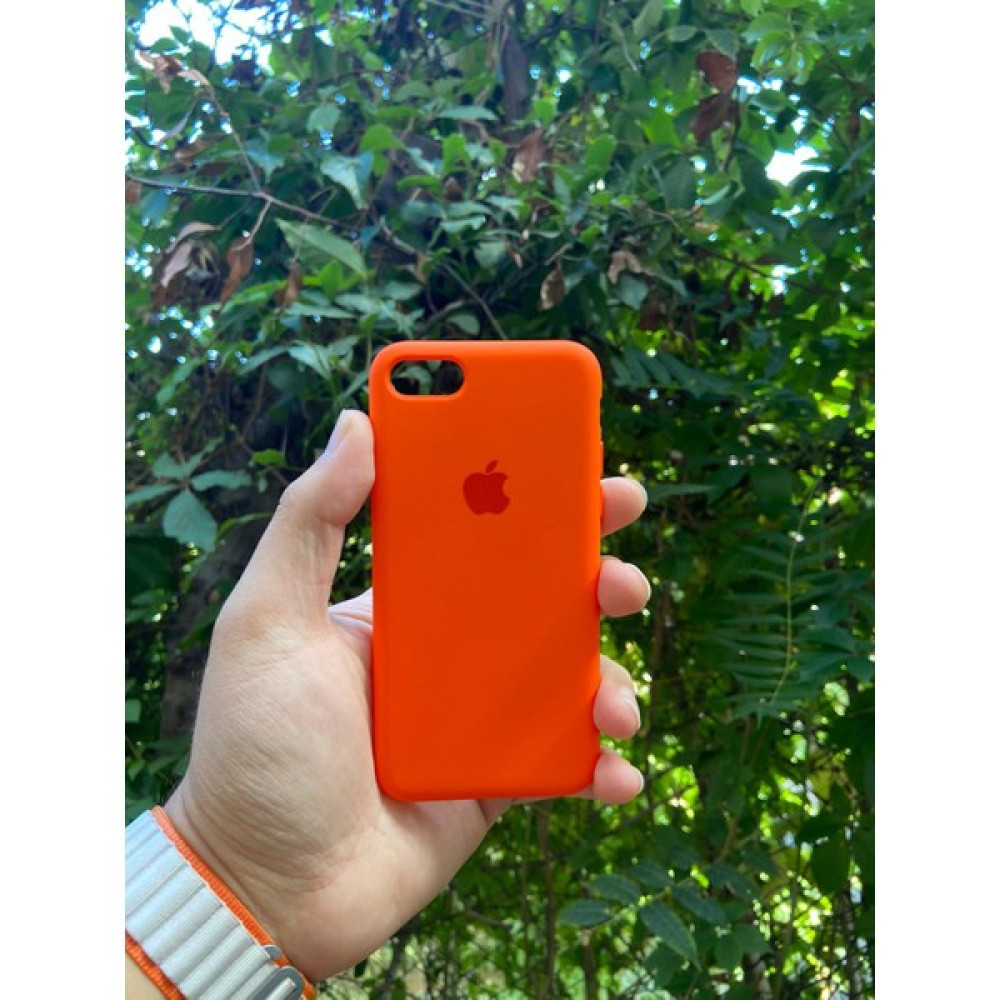 Meri Case Apple iPhone 7 ve 8 Uyumlu Logolu Içi Kadife Lansman Kılıf Arka Kapak - iPhone 7/8 - Turuncu Cep Telefonu Kılıfı Fiyatı