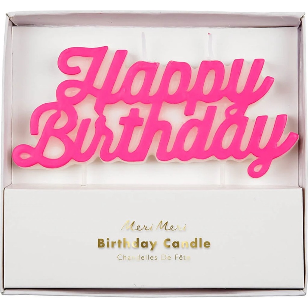 Meri Meri - Pink Happy Birthday Candle - Happy Birthday Pembe Mum SSD / Solid State Drive Fiyatı
