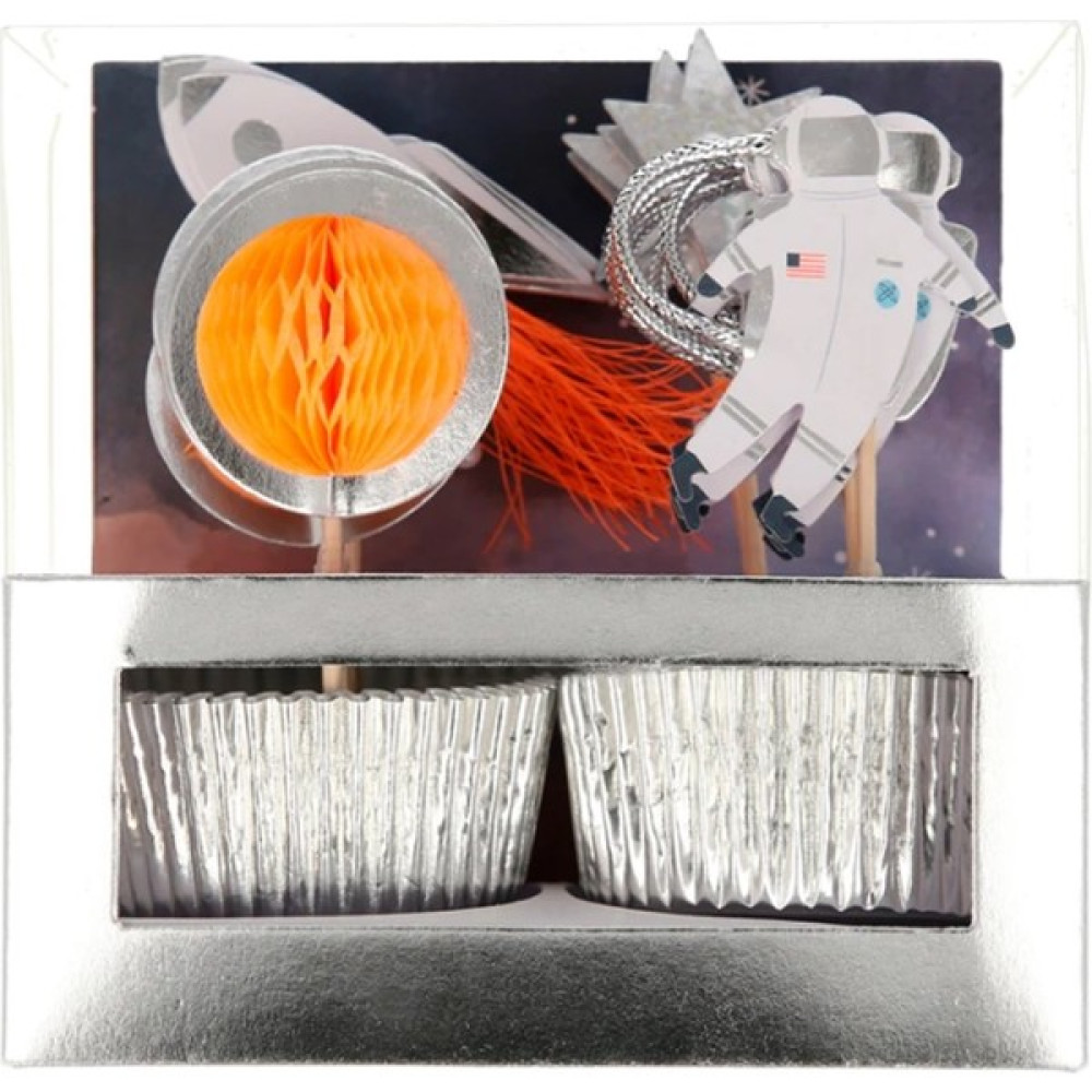 Meri Meri - Space Cupcake Kit - Uzay Cupcake Kiti -24LÜ Kek Kalıpları Fiyatı