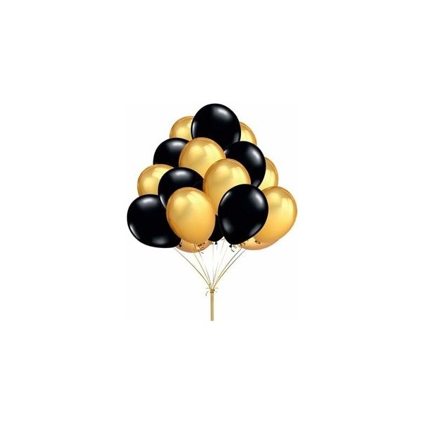 Meri Parti 100 Adet Metalik Sedefli (Siyah - Altın Gold Karışık) Uçan Balon (100'LÜ Paket) Diğer Fiyatı