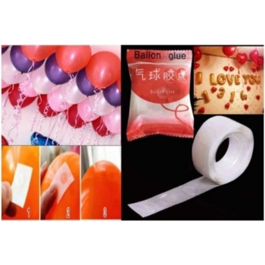 Meri Parti Balon Bandı 100 Adet Rulo Şeffaf Yapıştırıcı Bant Parti Malzemeleri Diğer Fiyatı