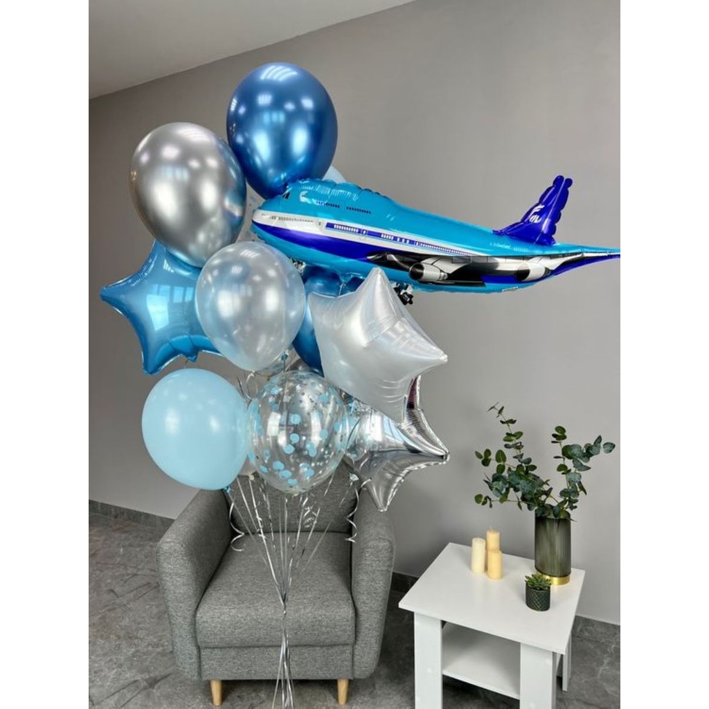 Meri Parti Uçak Folyo Balon Yıldız Folyo Balon Konsept Balon Doğum Günü Balon Uçak Diğer Fiyatı