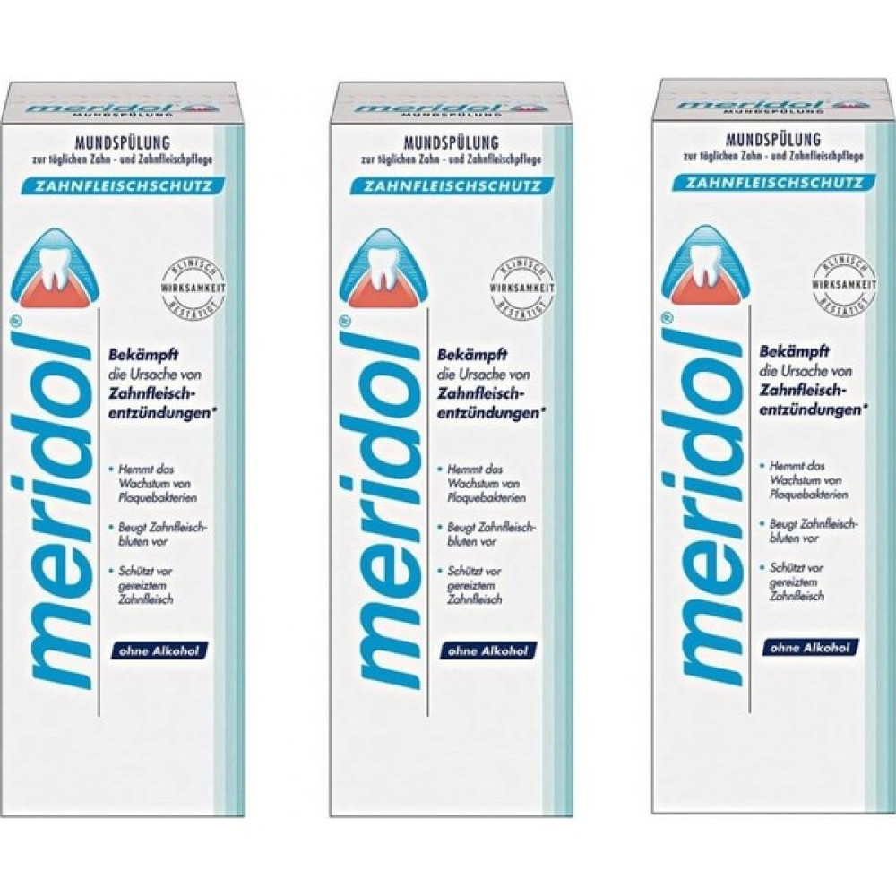 Meridol Ağız Bakım Suyu 400 ml 3 Kutu Ağız Gargara ve Spreyi Fiyatı