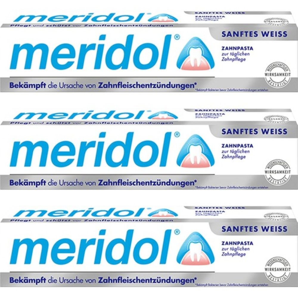 Meridol Beyazlatıcı Gentle White Diş Macunu 3 Adet 75ML Diş Macunları Fiyatı