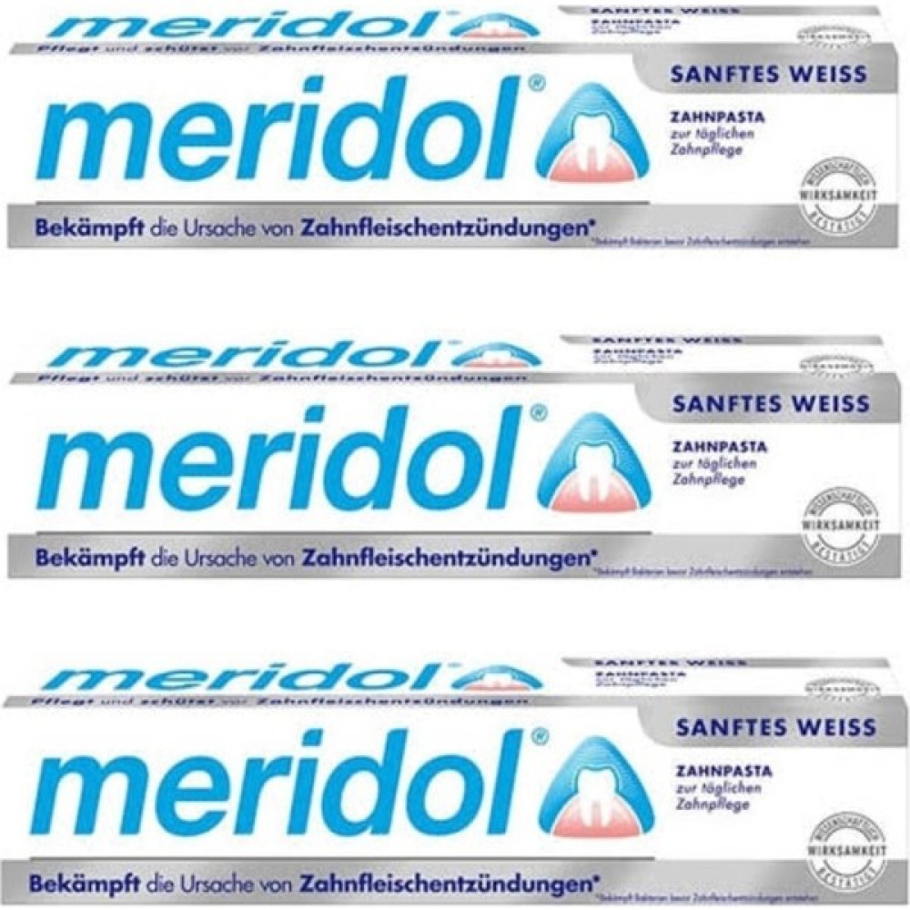 Meridol Gentle White Beyazlatıcı Diş Macunu 75 ml (3 Adet) Diş Macunları Fiyatı