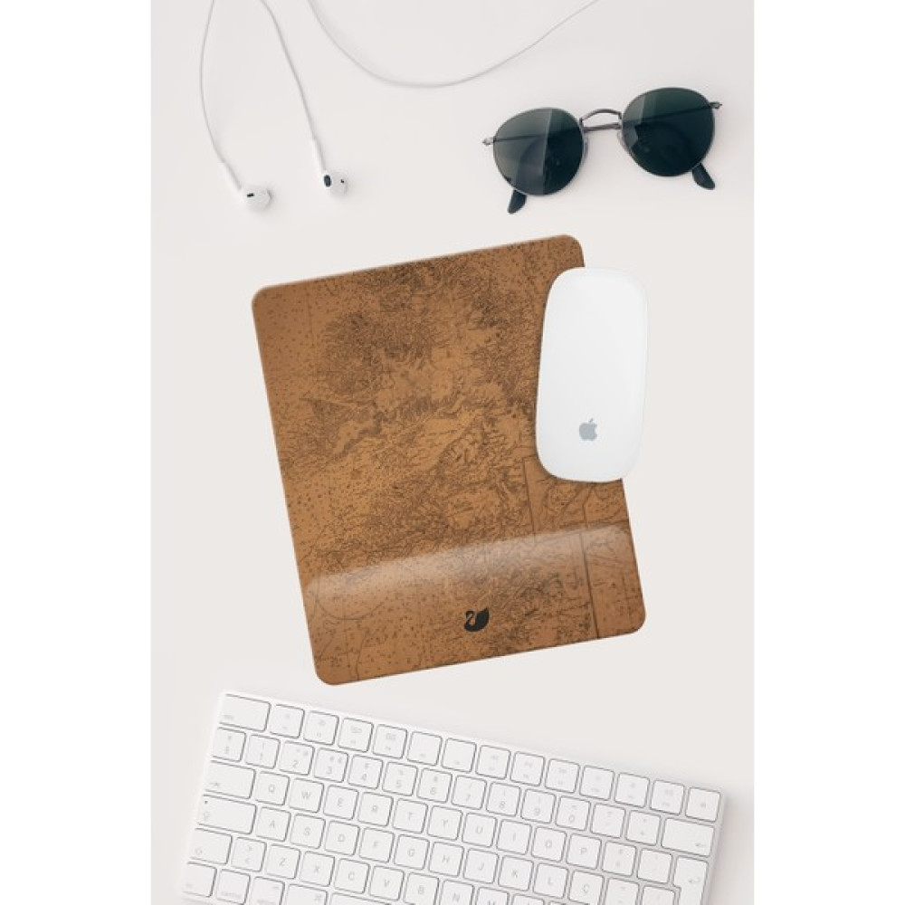 Meriggo Hediyelik Harita Çizimli Bilek Destekli Dikdörtgen Mouse Pad Mouse Pad Fiyatı