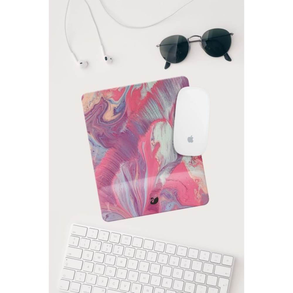 Meriggo Hediyelik Pembe Desenli Bilek Destekli Dikdörtgen Mouse Pad Mouse Pad Fiyatı