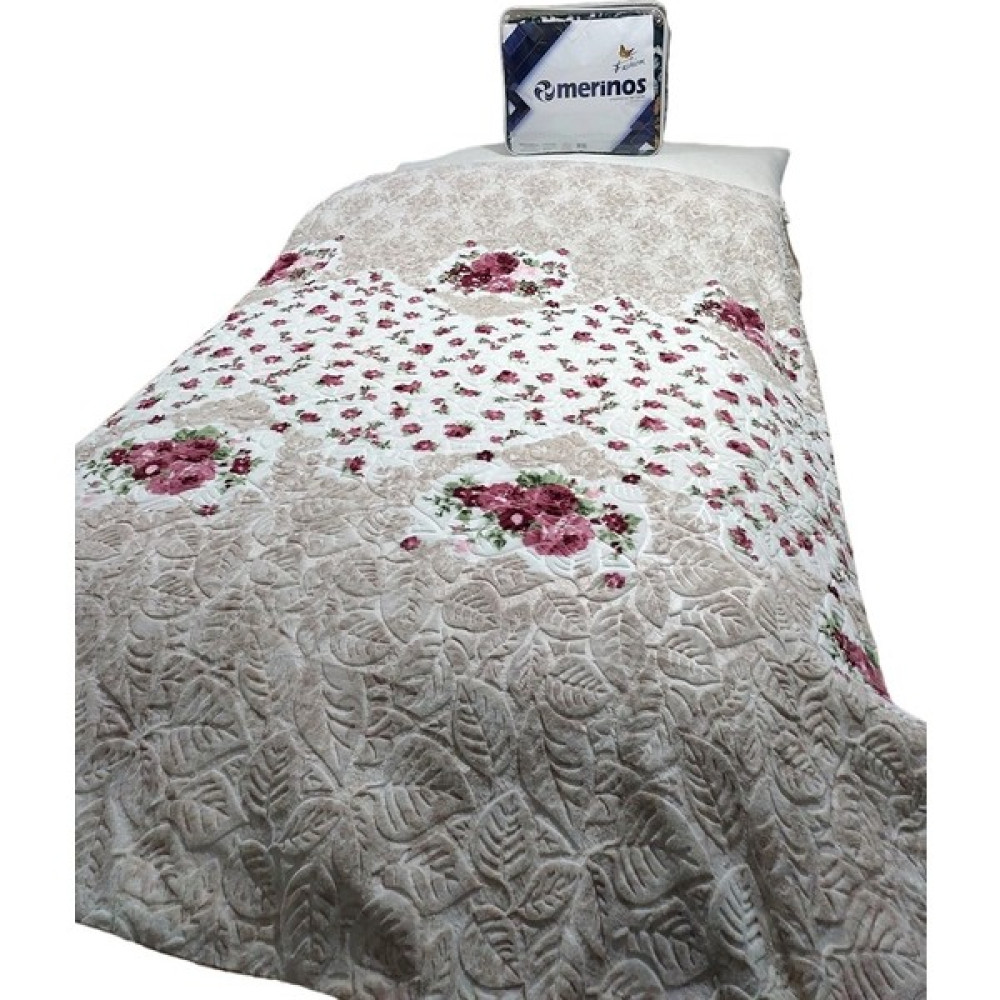 Merinos Fashion Çift Kişilik Vizon Battaniye (200X240)-ROSE Bej - 200 x 240 cm Battaniye Fiyatı