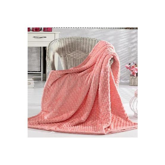 Merinos Pearl Tomurcuk Ash Rose Çift Kişilik Battaniye