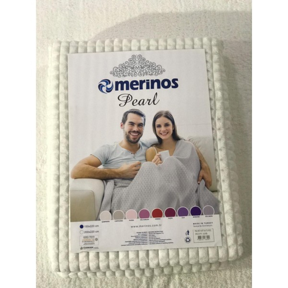 Merinos Tek Kişilik Piramit Battaniye - Kemik - 150 x 220 cm Battaniye Fiyatı