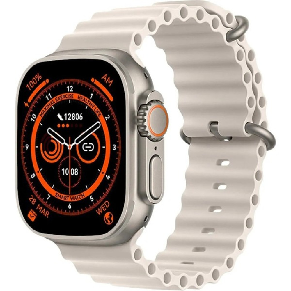 Merka Gs8+ Watch 8 Ultra 45MM Gerçek Kordon Akıllı Saat - Ay Beyazı Giyilebilir Teknoloji Aksesuarları Fiyatı