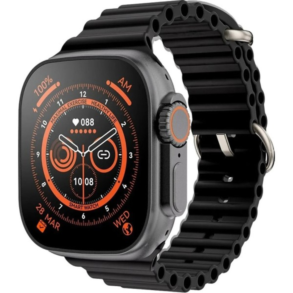 Merka Gs8+ Watch 8 Ultra 45MM Gerçek Kordon Akıllı Saat - Siyah - Siyah Giyilebilir Teknoloji Aksesuarları Fiyatı
