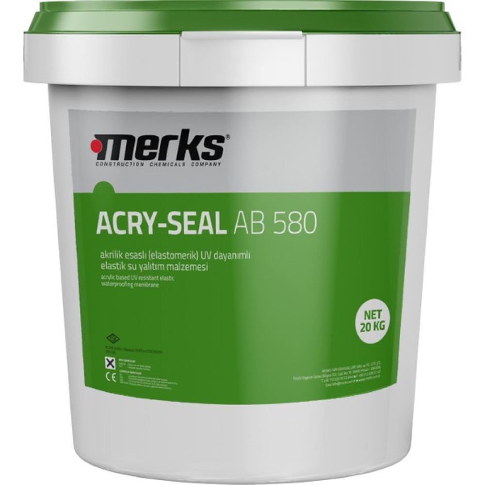 Merks Acry-Seal 580UV 5 kg Beyaz Likit Membran - 1 Adet Dış Cephe Yalıtım Malzemeleri Fiyatı
