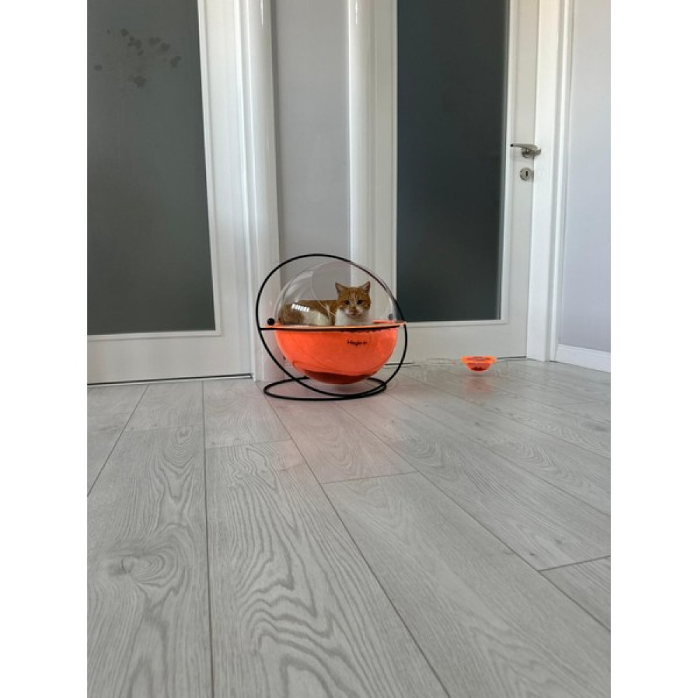Merkür Kedi Evi 360° Panoramik Manzaralı Kedi Evi - Turuncu Evcil Hayvan Ürünleri Fiyatı