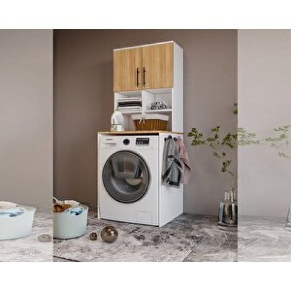 Merlin Mobilya Bone 2 Kapakli Çamaşir Makinasi Dolabi Banyo Dolabı / Mobilyası Fiyatı