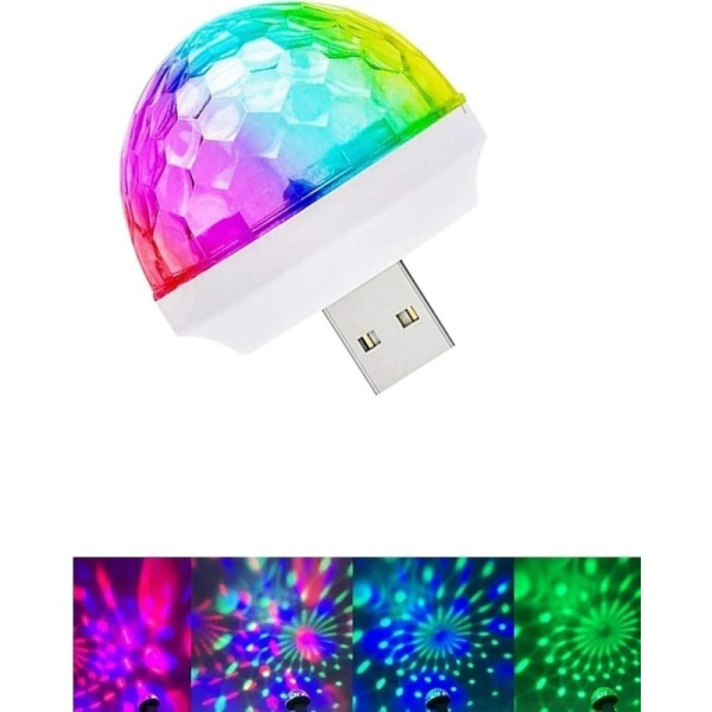 Merlin Oto Yedek Parçaları ve Aksesuarları Araç Içi Sese Duyarlı Mini Disko Topu LED Usb'li Oto Seyahat Ürünleri Fiyatı