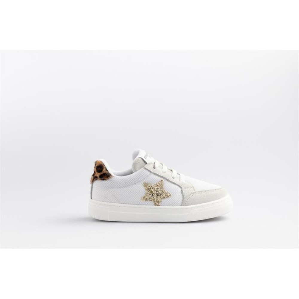 Merli&rose Star Yazlık Büyük Çocuk Sneaker | Beyaz Leopar Gold Kız Çocuk Günlük Ayakkabısı Fiyatı