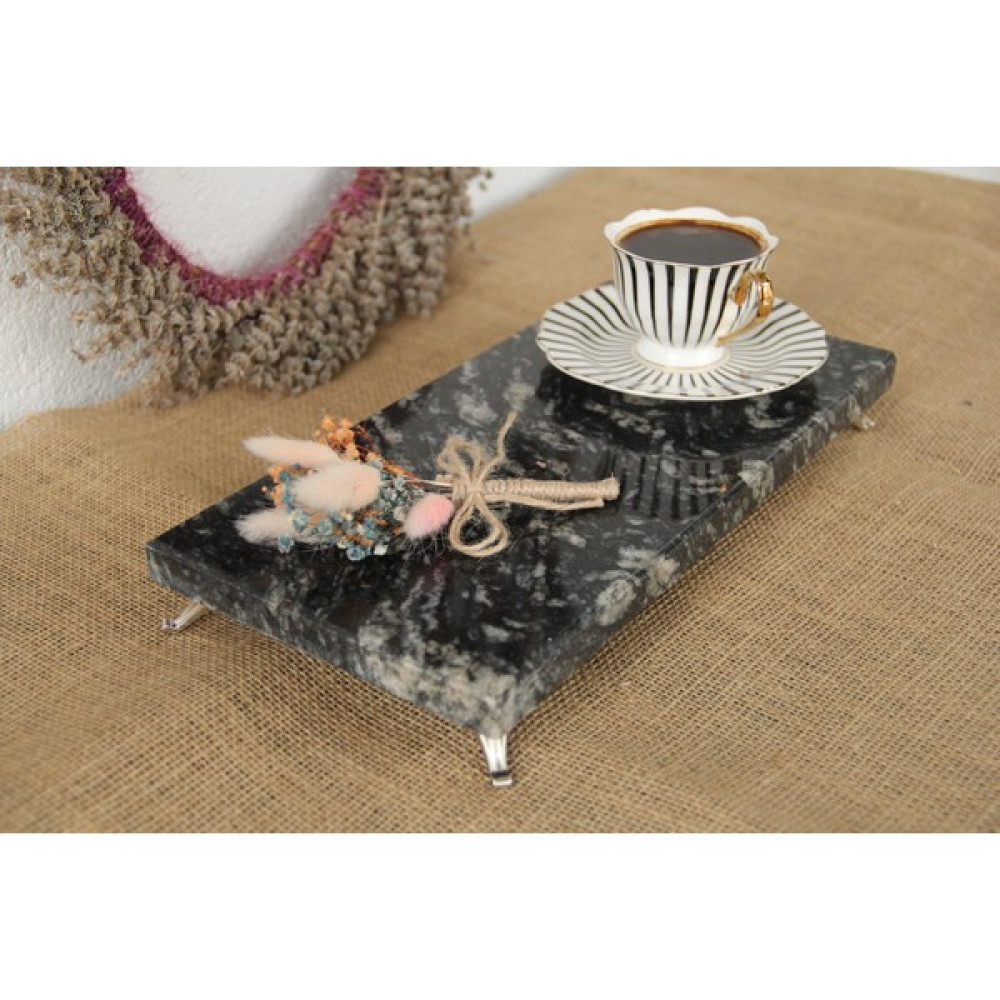 Mermer Mutfak Black River Mermer Sunum & Servis Tabağı Gümüş Ayaklı Oto Boyaları Fiyatı