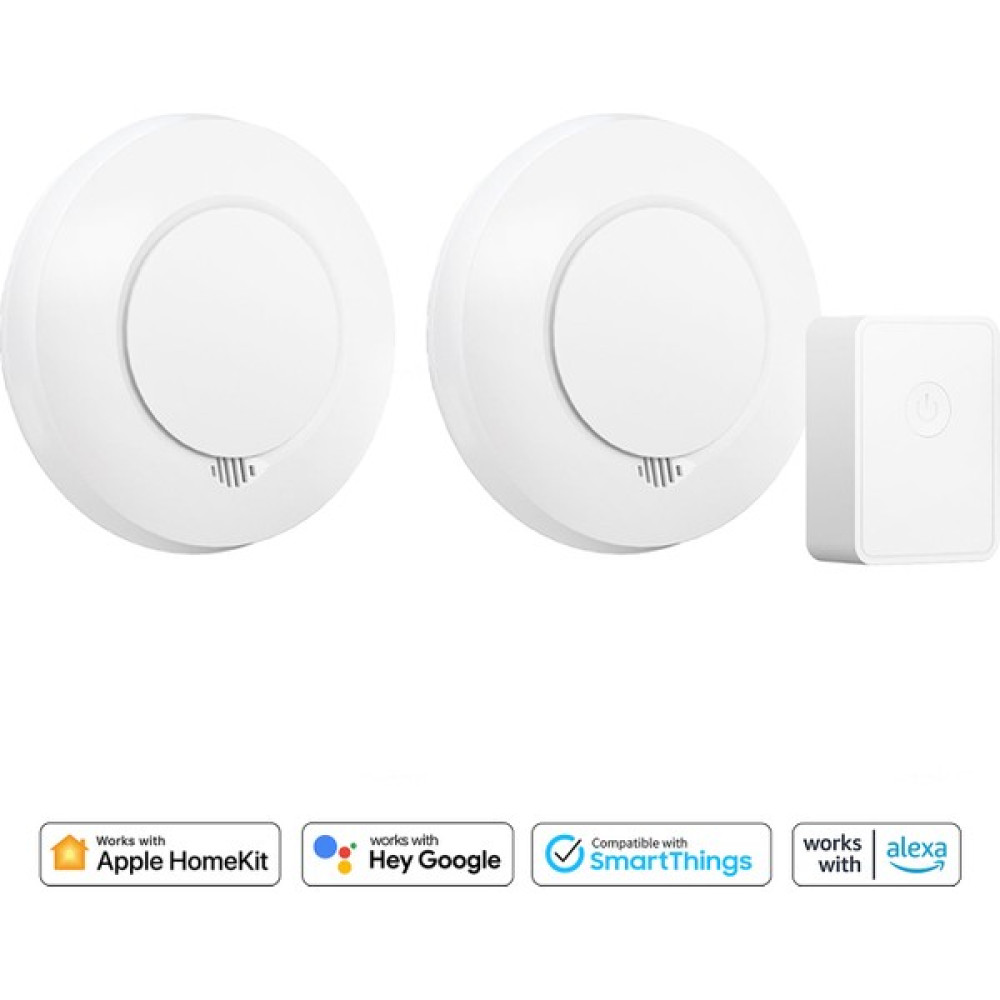 Meross Wi-Fi Uzaktan Kontrollü 2'li Akıllı duman Sensör Kiti Nalburiye & Hırdavat Fiyatı