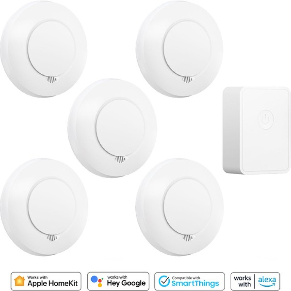 Meross Wi-Fi Uzaktan Kontrollü 5'li Akıllı duman Sensör Kiti Nalburiye & Hırdavat Fiyatı