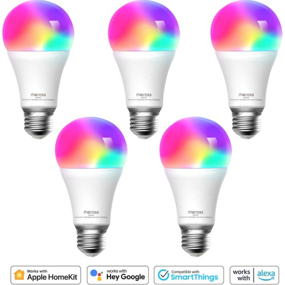 Meross Wi-Fi Uzaktan Kontrollü Akıllı Enerji Tasarruflu 810 Lümen Rgb LED 5'li Ampul Seti - Renkli Led Aydınlatmalar Fiyatı