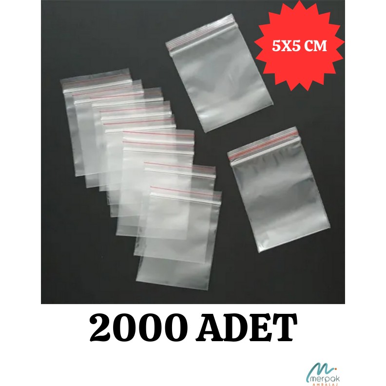Merpak Ambalaj Kilitli Torba Şeffaf Kilitli Poşet Naylon Torba 5x5 cm 2000'LI SSD / Solid State Drive Fiyatı