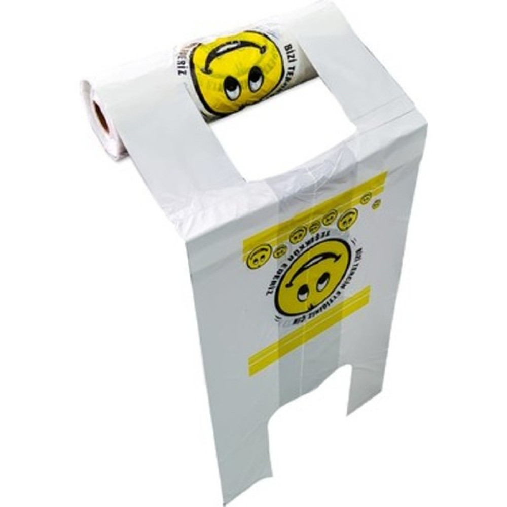 Merpak Ambalaj Rulo Poşet Baskılı Gülenyüz Hışır Poşet Büyük Boy 27 x 55 cm 100'lü Mutfak Sarf Malzemeleri Fiyatı