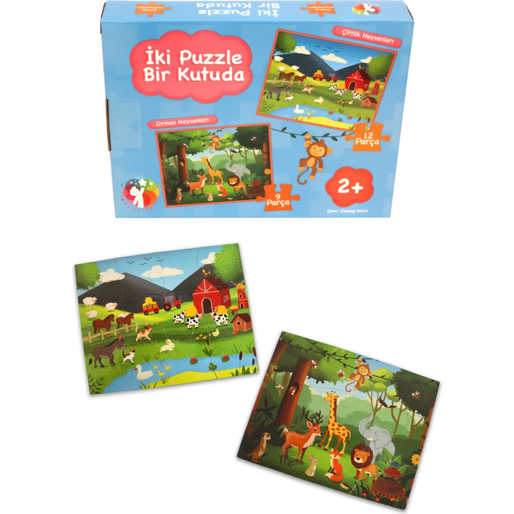 Mert Bebek 2 Puzzle Bir Kutuda Çiftlik ve Orman Hayvanları Eğitici Çocuk Puzzle Seti 2+ Yaş Anne Bebek Oyuncak Fiyatı