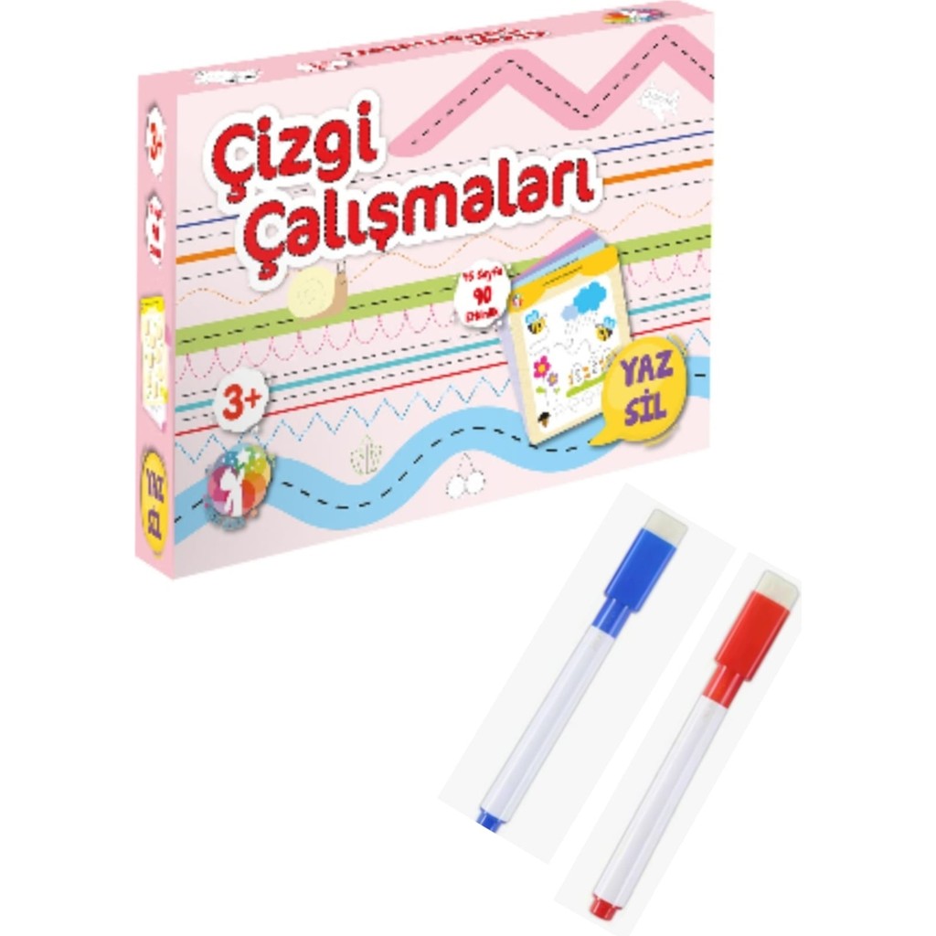 Mert Bebek Yaz Sil Eğlenceli Oyun Seti 90 Etkinlik 3-6 Yaş Çocuklar için Çizgi Çalışmaları Eğitici Oyuncak Fiyatı
