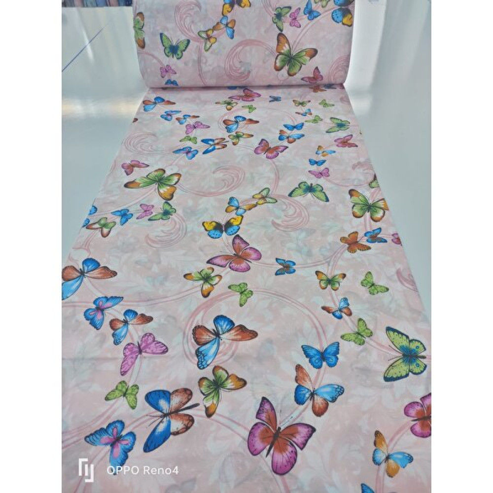 Mert Collection Çarşı Metrelik Kumaş, Nevresimlik Kumaş 100X240CM - Kelebek - 240 cm - 100 cm Kumaşlar Fiyatı