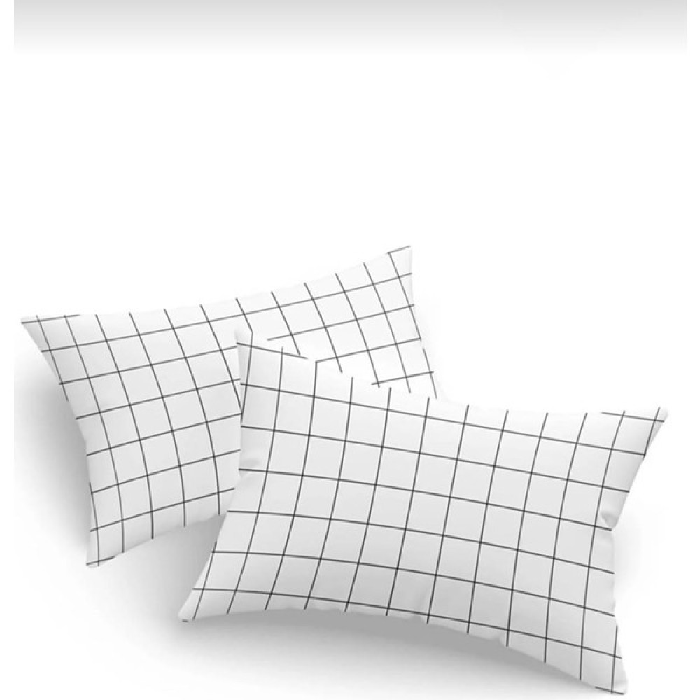 Mert Collection Çarşı Ranforce Dokuma Kapaklı Yastık Kılıfı 1 Adet - 50 x 70 - Siyah - Beyaz Yastık Kılıfı Fiyatı