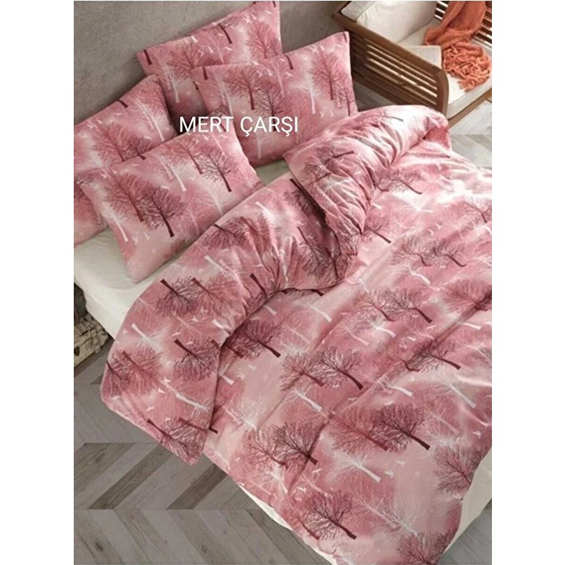 Mert Collection Çarşı Tek Kişilik Yorgan Kılıfı 1 Adet Yastık Kılıfı - Kırmızı - 160 x 220 cm Yastık Kılıfı Fiyatı