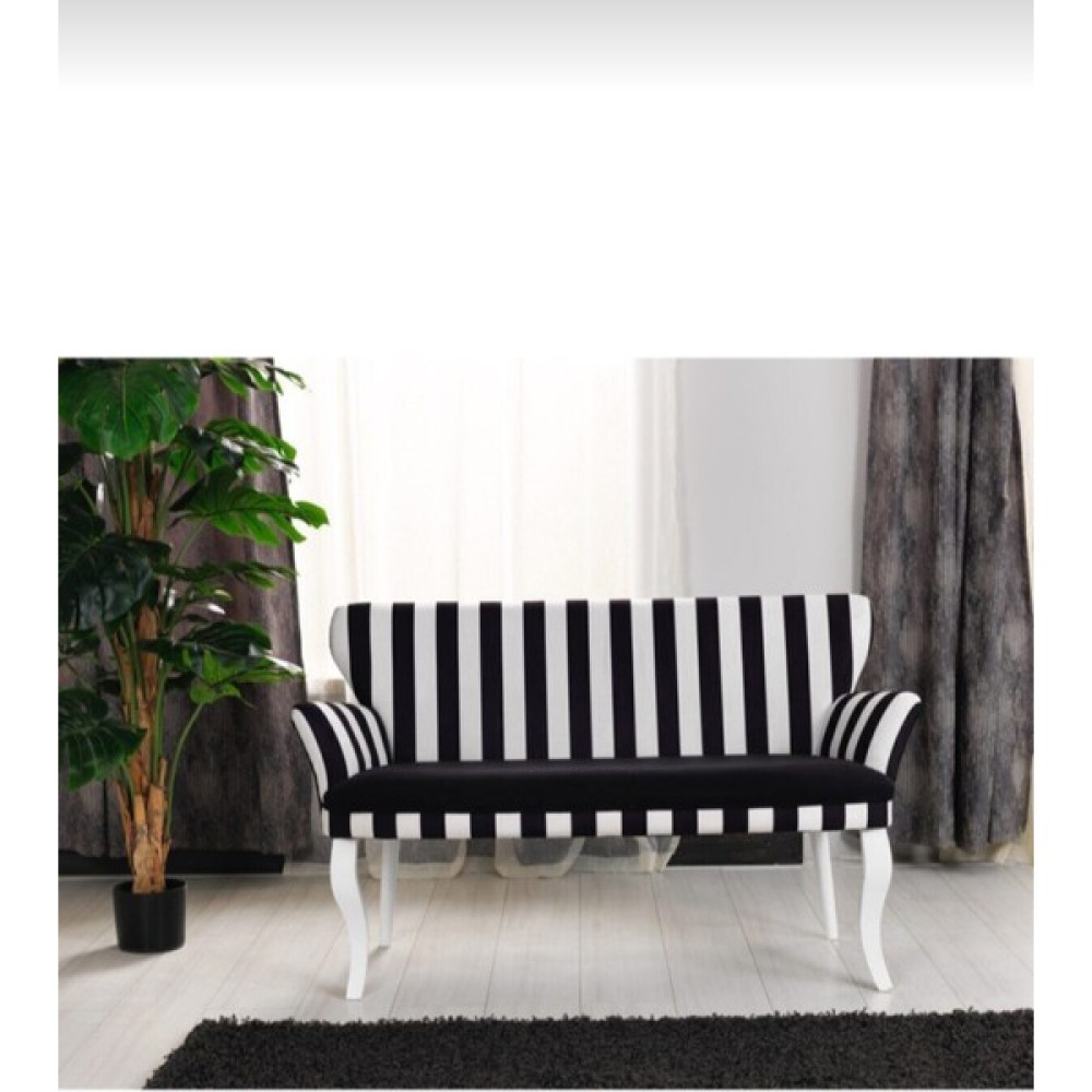 Mert Concept Kollu Zebra Ikili Çay Seti - Siyah - Beyaz Koltuk Takımı / Seti Fiyatı