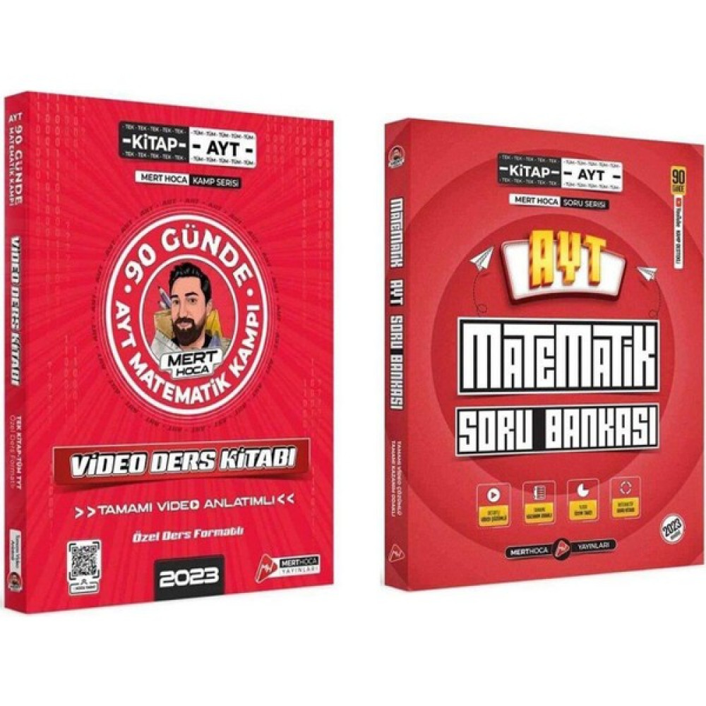 Mert Hoca Yayınları AYT 2023 Matematik Kampı Video Ders Notu ve Soru Bankası Seti 2 Kitap Kaynak Kitapları Fiyatı