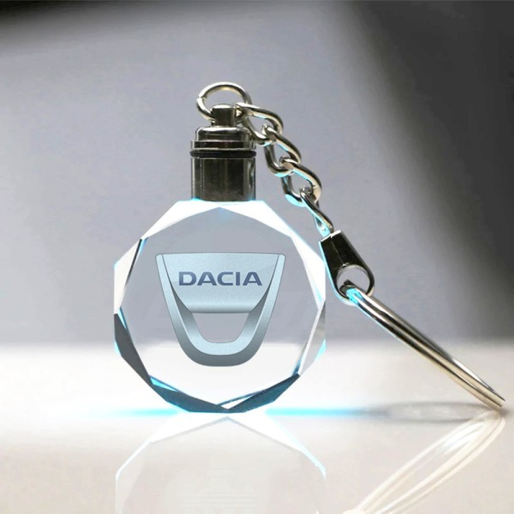 Mert Reklam LED Anahtarlık Dacia Logolu 2d Patlatma Kristal LED Işıklı Anahtarlık, Araba Anahtarlığı Oto Boyaları Fiyatı