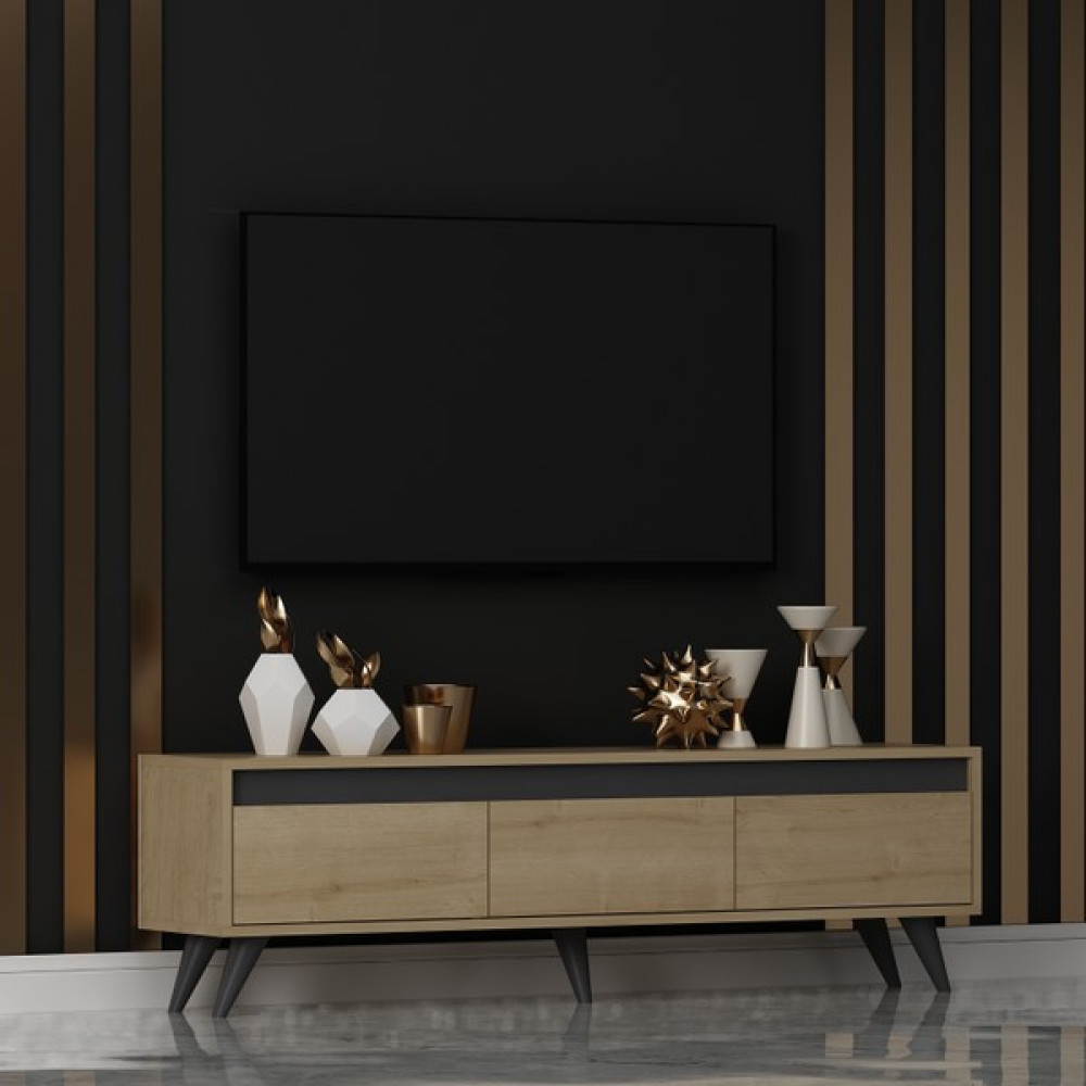 Mert Sert Mobilya Century Meşe Tv Sehpası 150CM Tv Ünitesi / Sehpası Fiyatı