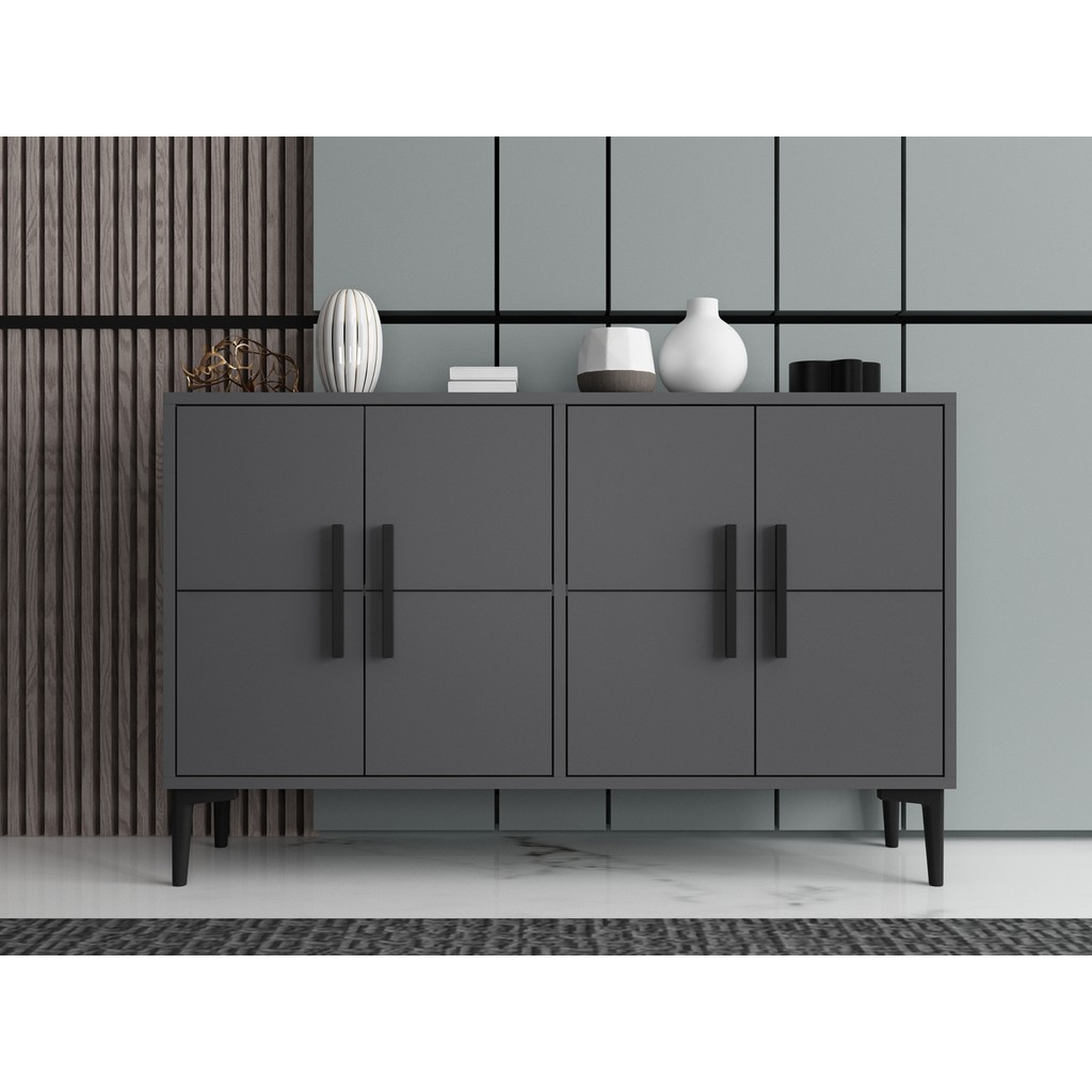 Mert Sert Mobilya Lavel 120CM Konsol, Tv Sehpası, Tv Ünitesi, Kahve Köşesi, Banyo Dolabı, Çok Amaçlı Dolap,ayakkabılık - Antrasit Banyo Dolabı / Mobilyası Fiyatı