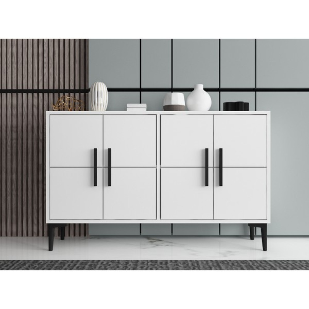 Mert Sert Mobilya Lavel 120CM Konsol, Tv Sehpası, Tv Ünitesi, Kahve Köşesi, Banyo Dolabı, Çok Amaçlı Dolap,ayakkabılık - Beyaz Tv Ünitesi / Sehpası Fiyatı