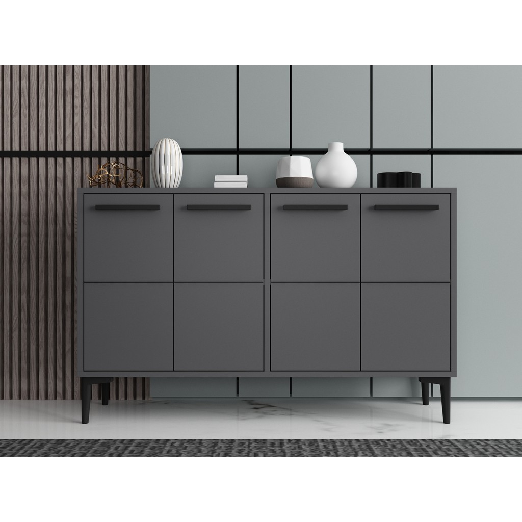 Mert Sert Mobilya Sera 120CM Konsol, Tv Sehpası, Tv Ünitesi, Kahve Köşesi, Banyo Dolabı, Çok Amaçlı Dolap,ayakkabılık - Antrasit Banyo Dolabı / Mobilyası Fiyatı