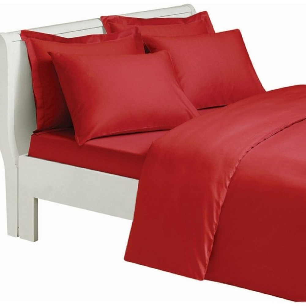 Mertim Ranforce Kumaş Lastikli Çift Kişilik Çarşaf Takımı 160x200 Kırmızı - 160 x 200 cm Çarşaf Fiyatı