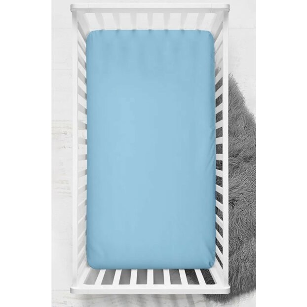 Mertim Süprem Penye Lastikli Bebek Çarşafı 60x120 - 60 x 120 cm - Açık Mavi Çarşaf Fiyatı