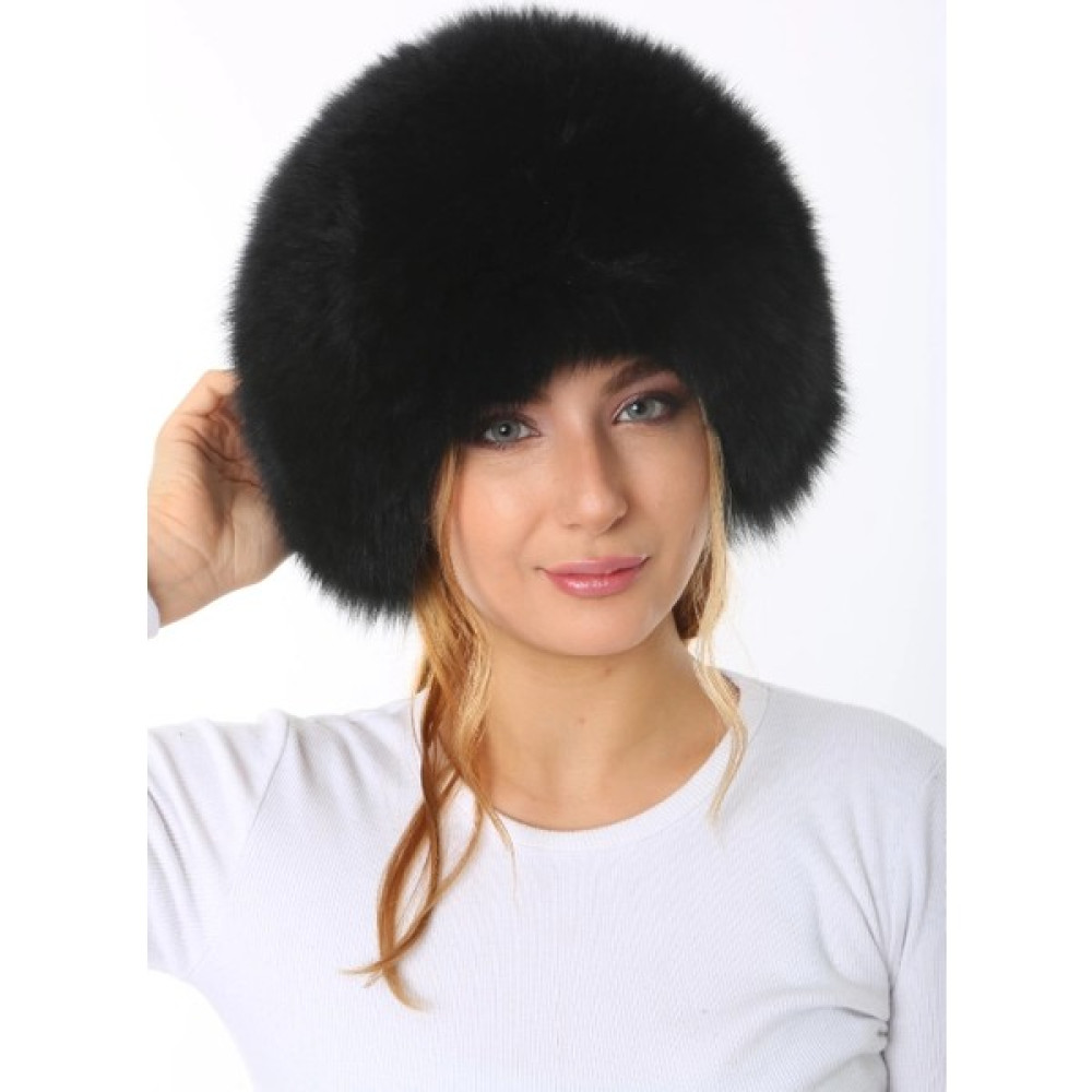 Mertkan Fur Fashion Siyah Tilki Kalpak Kürk Şapka Kadın Şapkası Fiyatı