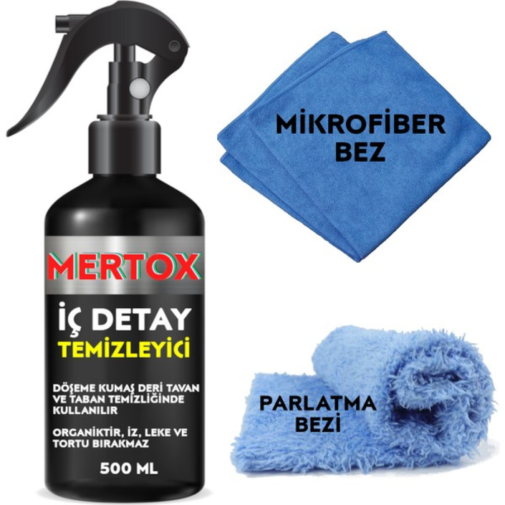 Mertox Oto Iç Detay Koltuk Deri Vinil Döşeme Temizleyici Sprey 500ML Temizleme Solüsyon Bakım Koruma Oto Genel Temizlik Fiyatı