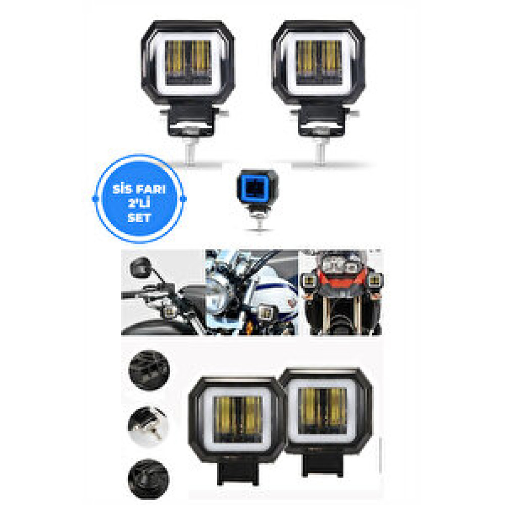 Merva Motosiklet Atv Utv Kamyon Tekne Sis Farı Mavi 2 Adet Sağ Sol Takım Set Diğer Fiyatı