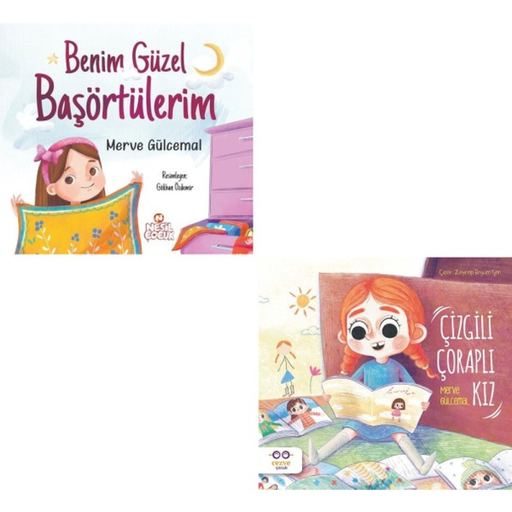 Merve Gülcemal 2 Kitap Set / Benim Güzel Başörtülerim + Çizgili Çoraplı Kız Çocuk Öykü Fiyatı